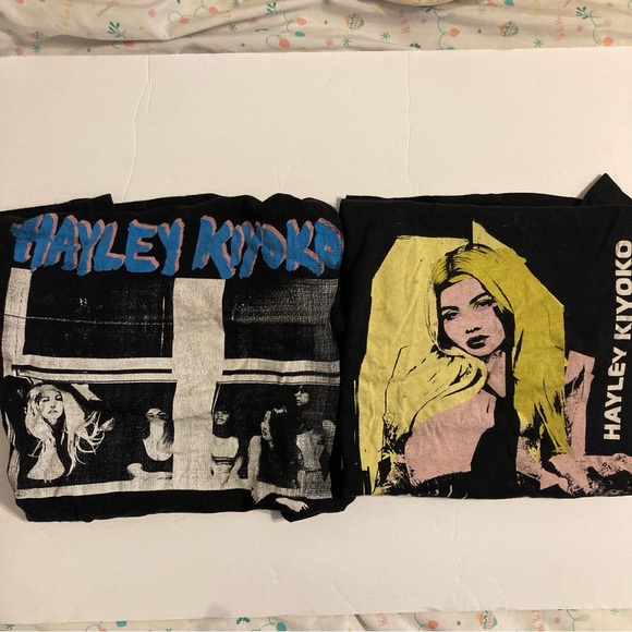 Next Level Apparel Tops - Hayley Kiyoko set of 2 black t shirts M/L
